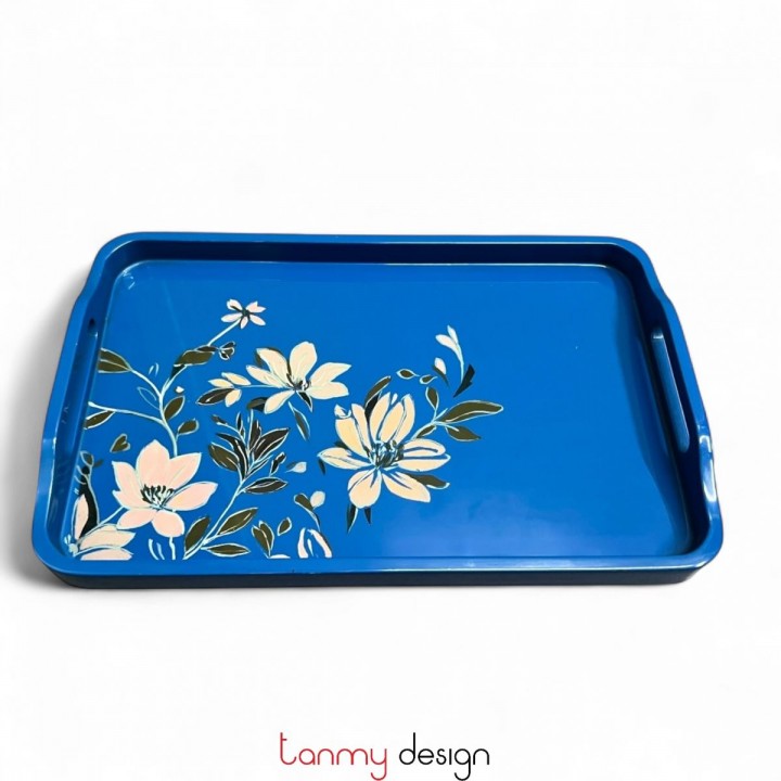 Khay chữ nhật sơn mài đề tài to 18*28 cm